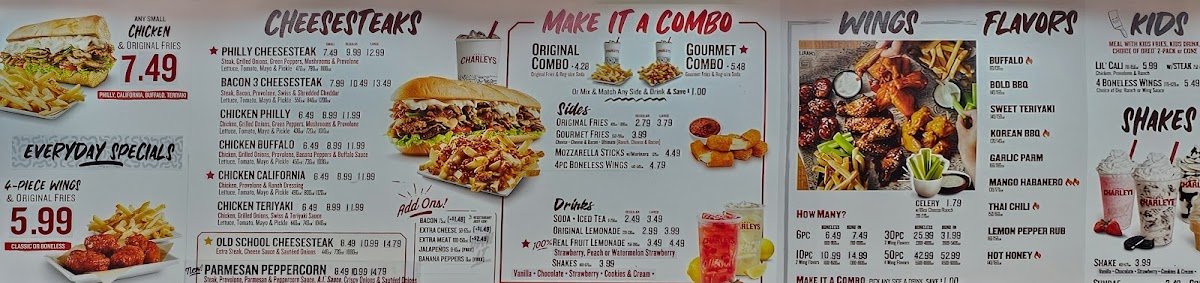 Charleys Cheesesteaks and Wings Menu - Image 5